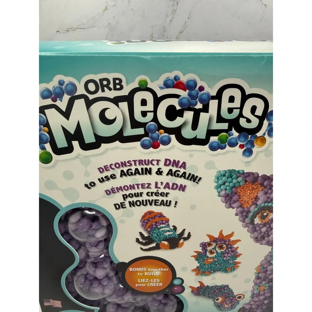 Orb Molecules Caticorn Building Kit Reusable Bonding Spheres Purple Aqua 5+‎ NEW
